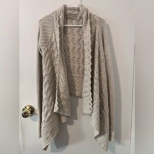 All Saints Open Knit Cardigan UK 8-10 US 4-6 Lambswool Angora Cashmere